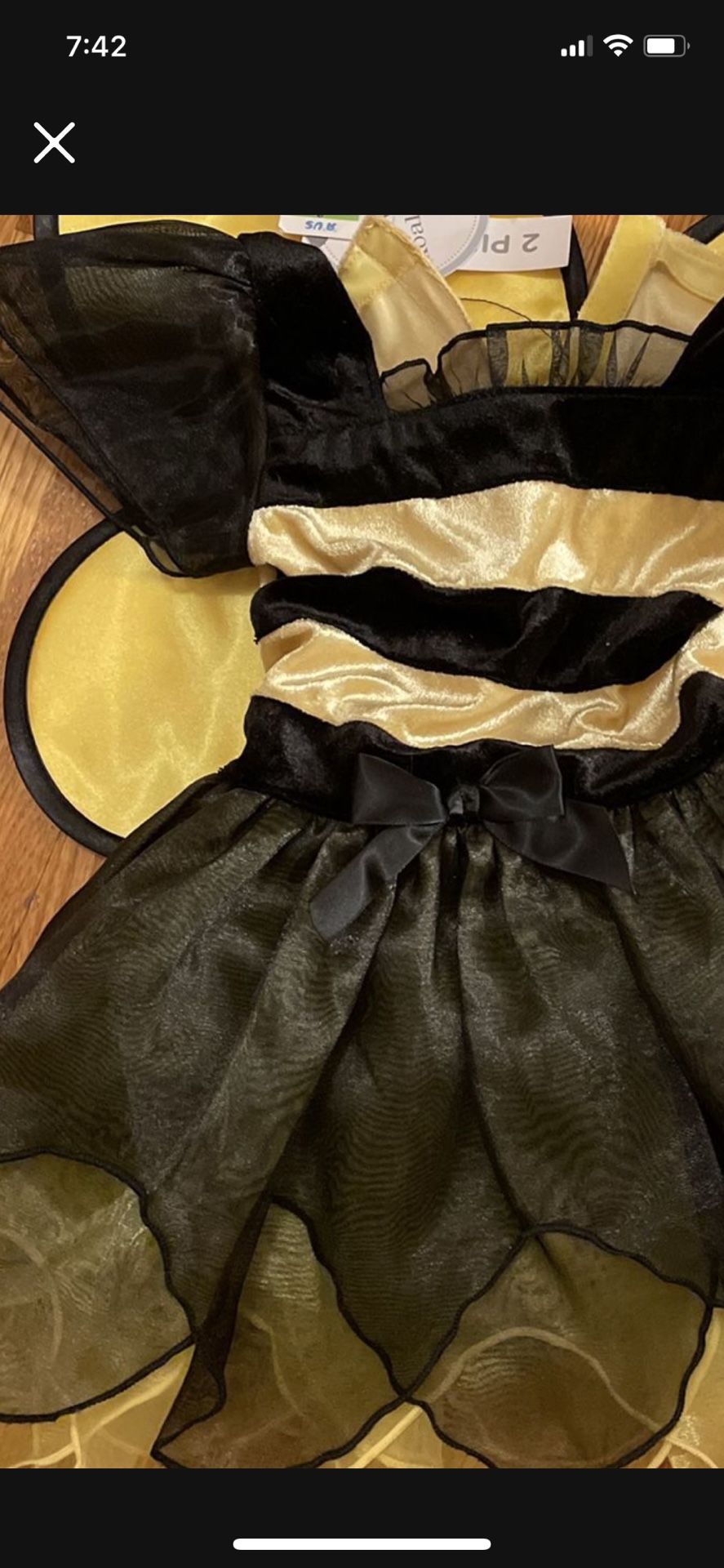 New Bumble Bee Costume Size 18- 24months F