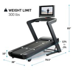 NordicTrack Commercial 2450 Treadmill with 24" Pivoting Touchscreen - Black 