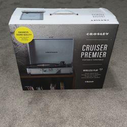 Crosley Cruiser Premier Vinyl Record Player with Speakers and Bluetooth 