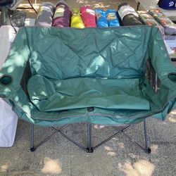 Camping Chair Loveseat W/ Wine Glass Holder