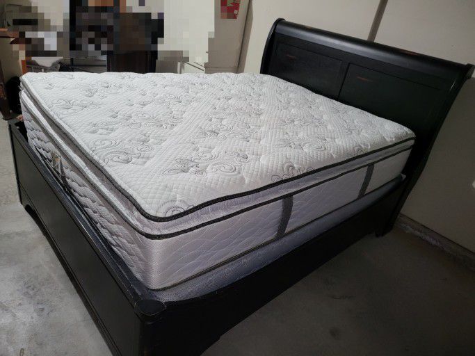 Queen Size Bed Frame Mattress And Box Spring 