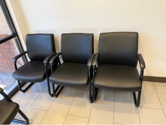 Black vinyl reception chairs