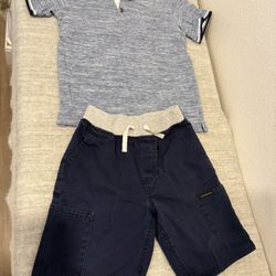 Calvin Klein Size 7 Boys polo top & shorts set -Simi  Valley
