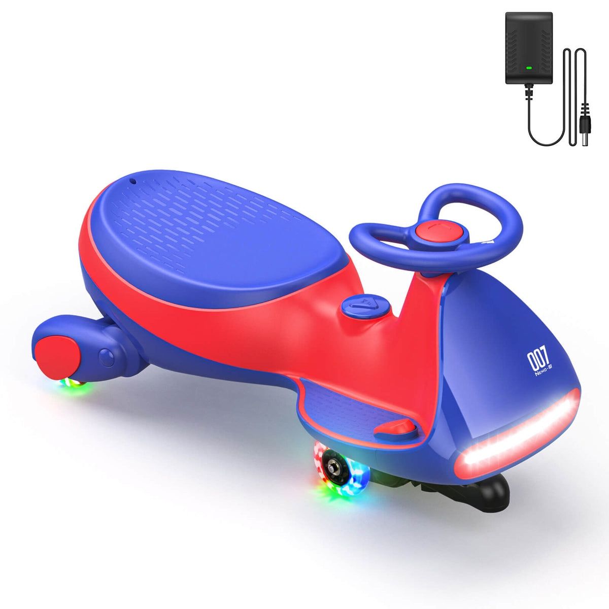 FanttikRide 6V N7 Classic Electric Wiggle Car with Pedal, Rechargeable Battery, CyberWiggle, 2 in 1 Swing Car, 2 Speed, Anti-Rollover, Flashing Wheels