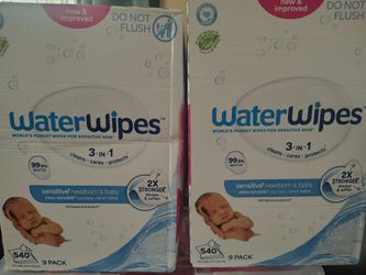 WaterWipes Sensitive Newborn & Baby Wipes 9-Pack