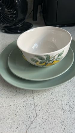 Glass plate set kitchen ware