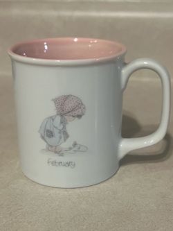Precious Moments 1987 February Ceramic Coffee Mug