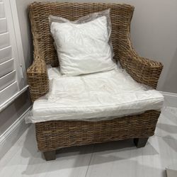 Rattan Chair And Chaise 