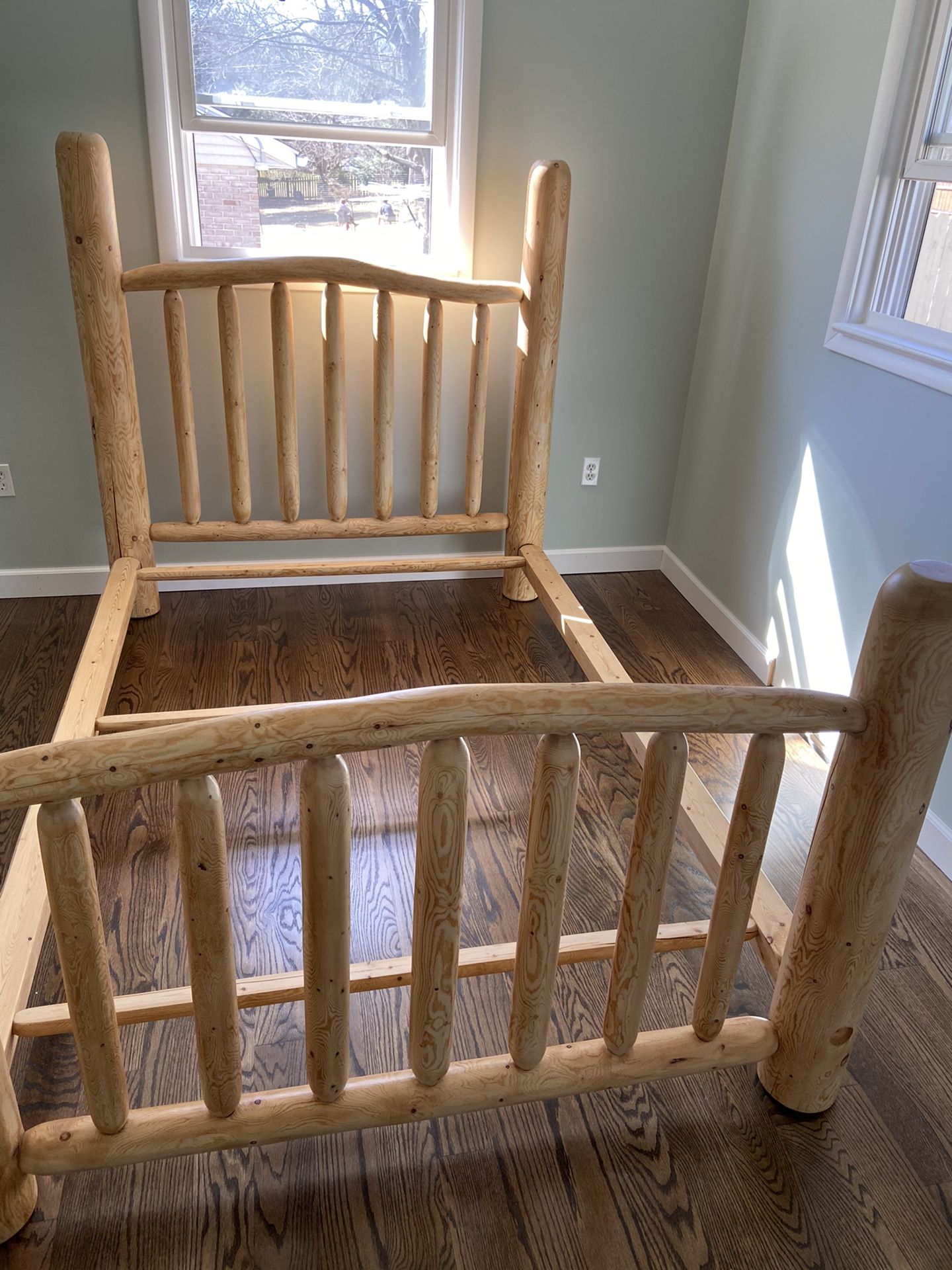 Rustic Pine Log Bed Frame (Made in Wyoming)