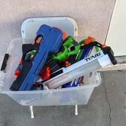 A bunch of nerf guns