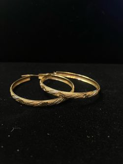 14k gold hoop earrings #111455-1 MJ