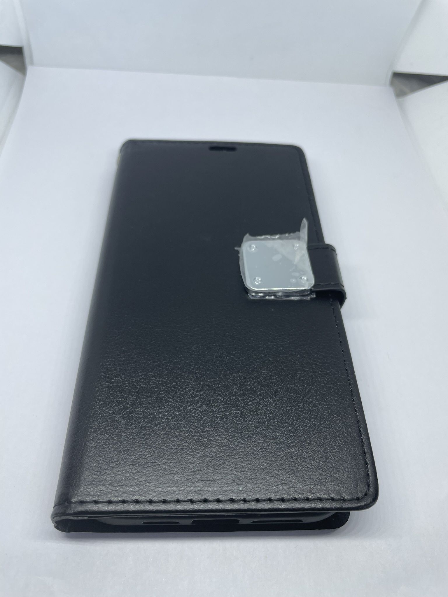 For iPhone 13 Pro Max Black Lather Case Wallet Cover