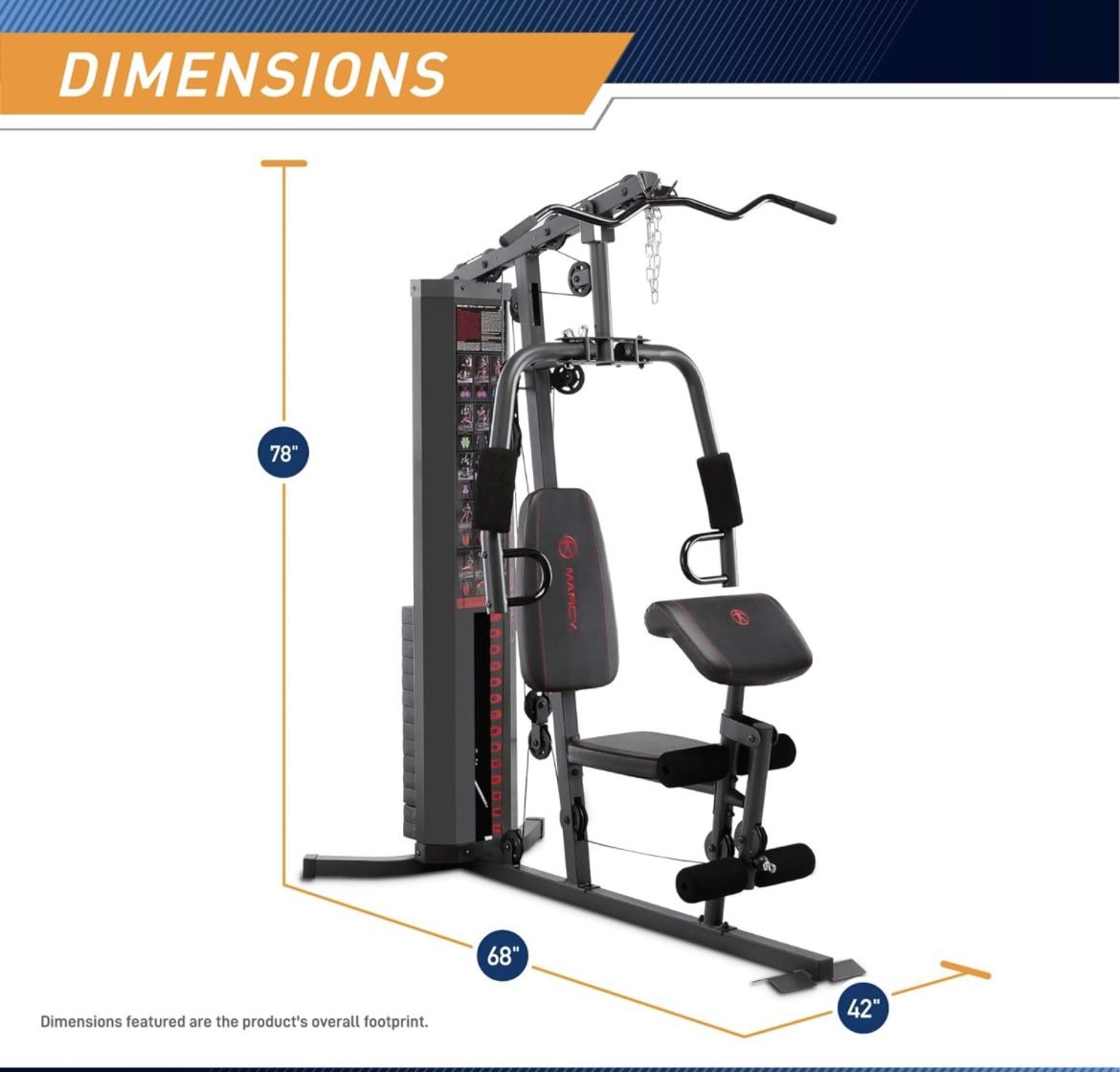 Marcy 150-Ib Multifunctional Home Gym Station for Total Body Training MWM-990