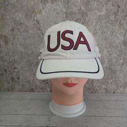 Vintage 2004 Olympics Athens Greece Roots USA Adjustable StrapbackHat