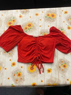 Red croped top for girls