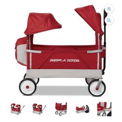 New Radio Flyer Dual Canopy Family Wagon