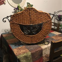 Wicker And Metal “basket”