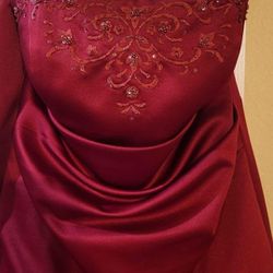 Prom/Formal Strapless Dress w/Shawl.  Size 12