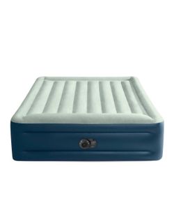 Intex Elevated 18" Pillow Rest Queen Air Mattress with Internal Pump Needs Patch