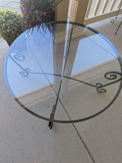 Round Wrought Iron Patio Table