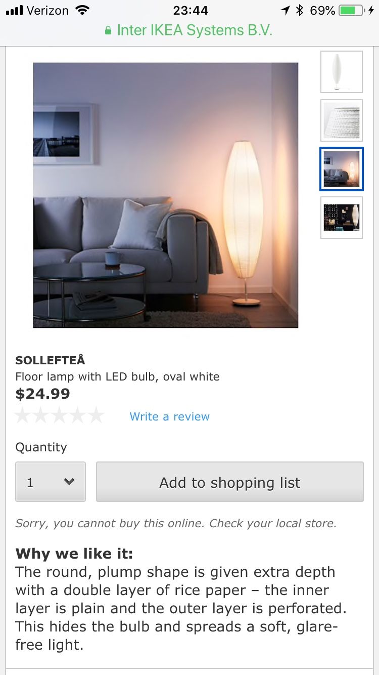 Solleftea Floor Lamp from Ikea