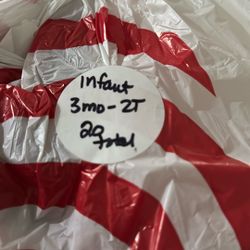 Bag Of Blank Infant Onesies And Tees 3mo-2T