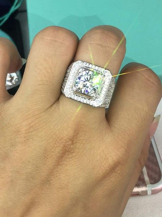3ct Moissanite Diamond Ring Size 10 Nwb]