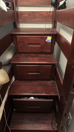 Wooden bunk bed