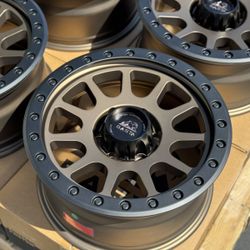 17’’ BASTA RIMS Rotary Forged Gold Wheels 17x8.5 +0mm Offset Toyota Tacoma 4Runner / +18mm Offset Ford F-150 F150 Expedition Lincoln Navigator