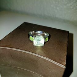925 Silver White Sapphire Ring