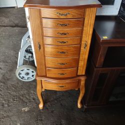 Nice Wood Jewelry Box With Drawers 