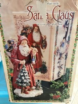 Victorian-style Santa Claus in a vintage-style box