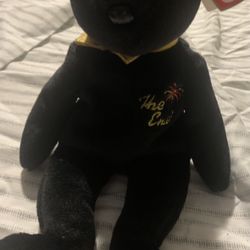 Rare original Ty Beanie Baby "The End" 1999 with errors
