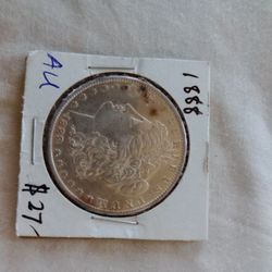 1888 P Morgan Silver Dollar AU Condition 