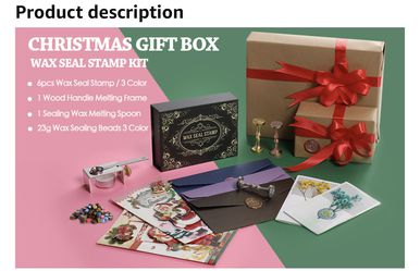 Wax Seal Stamp Set Box Kit, Wax Seal Map Gift Box Kit, Stamp Spoon Set