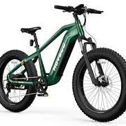 Green Fat Tire Electric Bike 26” HovAlpha Step Over 