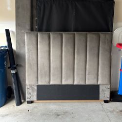Gray Queen Sz Bed W/Box Spring