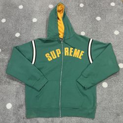 Green supreme jet sleeve Hooded sweatshirt