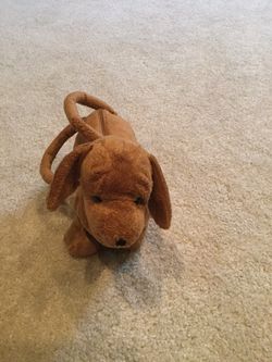 Brown dog purse