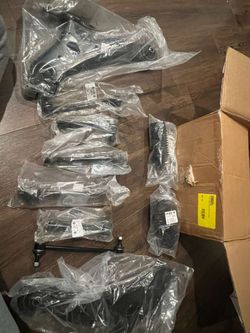 SCITOO 12pcs Suspension Control Arm Kit - Fit For Lexus RX330 RX350 For Toyota Highlander Front Lower Control Arm Sway Bar Links Outer & Inner Tie Rod