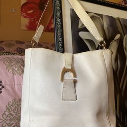 Dooney & Bourke White Leather Tote 
