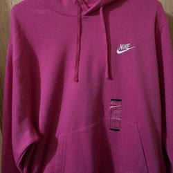 Nike Pink Hoodie- Size L