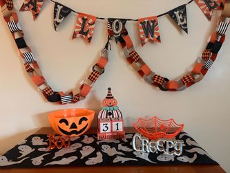 🎃 Classic Halloween Décor & Garland Bundle Countdown Calendar, Pumpkin, Signs$