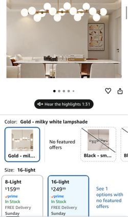 55" Brass Linear Chandelier, 16 Lights Mid Century Modern Sputnik Chandelier, Large Pendant Lights Kitchen Island with White Glass Lampshade, Bubble C