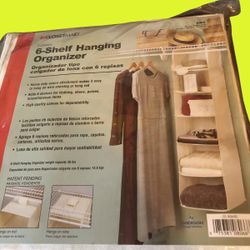 NWT Closet Maid Canvas 6-Shelves Hanging Closet Organizer 