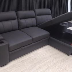 Modern sleeper sectional sofa sale- limited supply- zero interest Finance available- shop now pay later.  