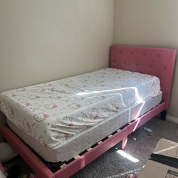 Pink Twin Girls Bed 