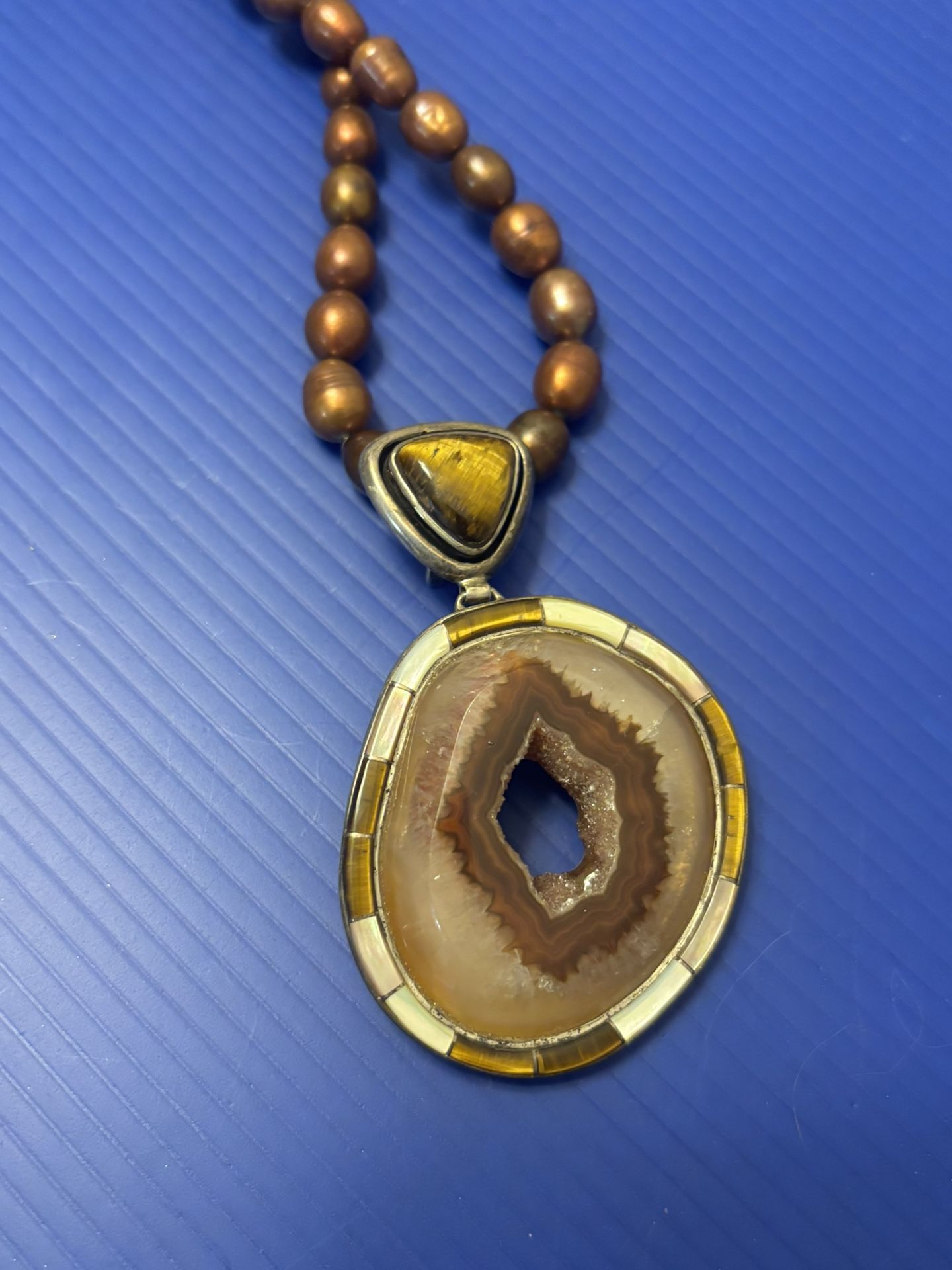 Gorgeous Tiger Eye Druzi Necklace