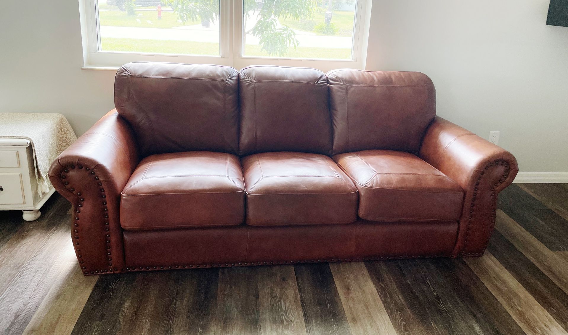 Faux Leather Couch