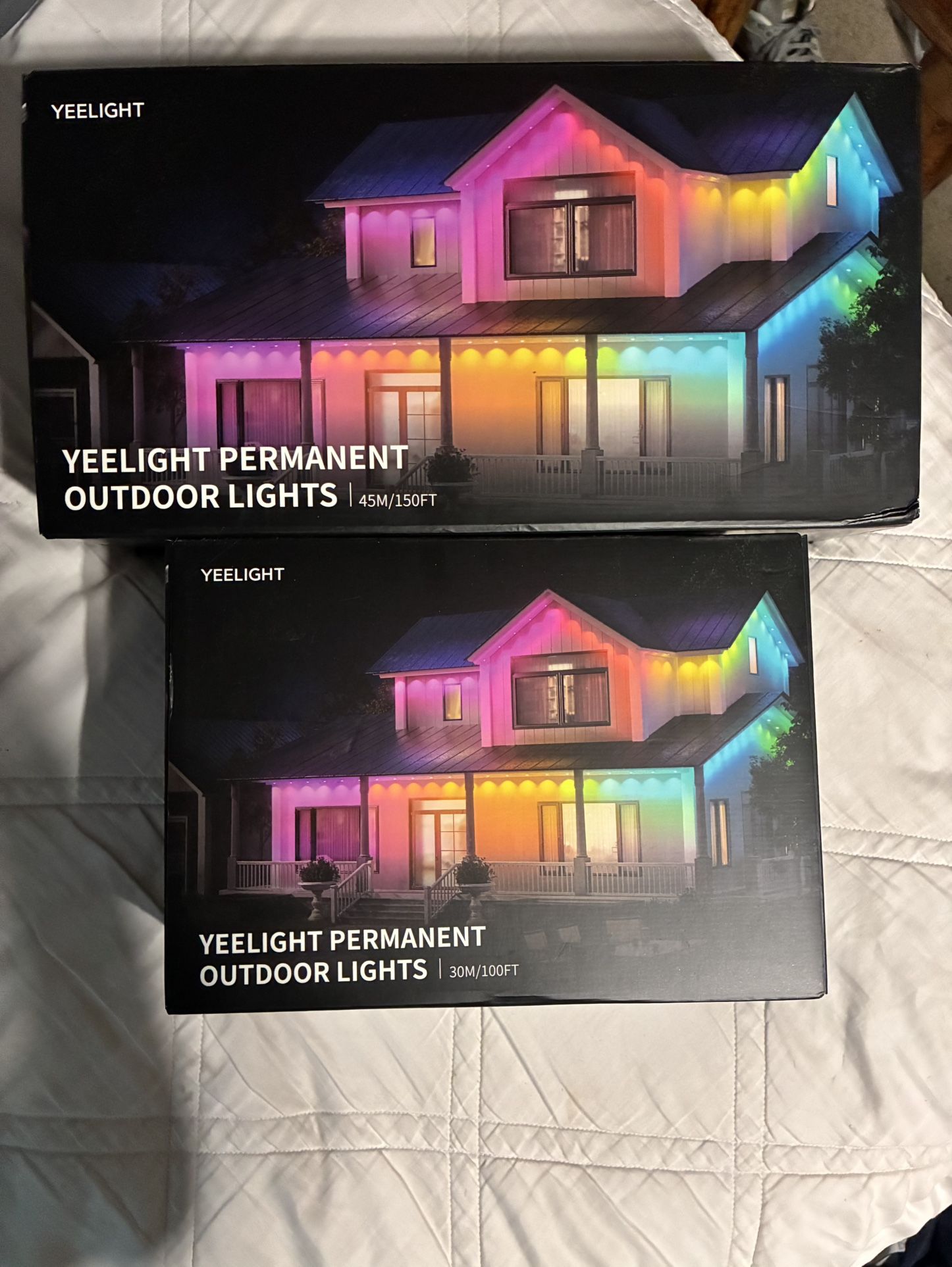 YEELIGHT Smart Outdoor Permanent String Light, 150 Ft, 20+ Lighting Effect, RGB LED, Music Sync